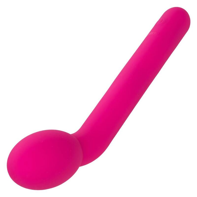 CalExotics G-spot Vibrator Stim offers 10 speeds, a rounded soft tip, liquid silicone body, USB recharge, and memory chip for intense internal and external pleasure.1
